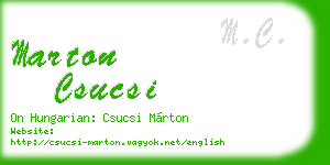 marton csucsi business card